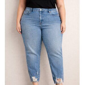 Good American Womens Jeans Size 16 Blue Denim Distressed